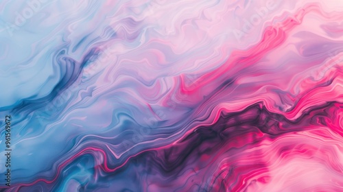 Wallpaper Mural Abstract Liquid Swirls in Pink, Purple, and Blue Hues. Torontodigital.ca