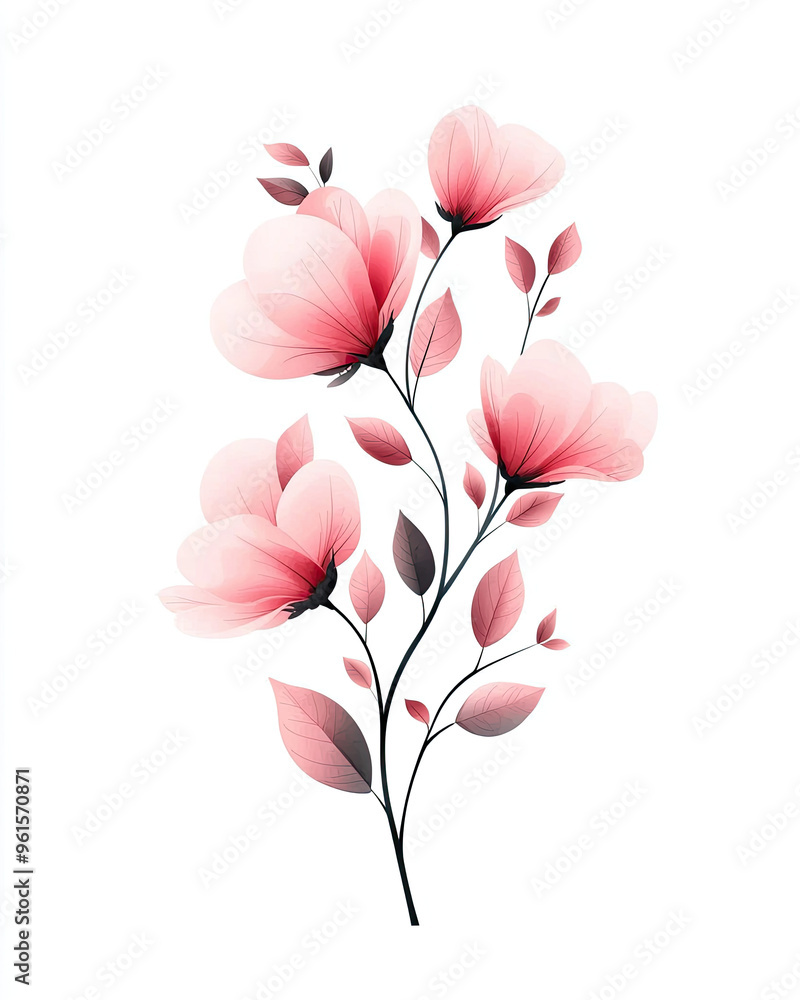 Beautiful pink flowers with delicate petals and leaves, ideal for backgrounds or creative design projects. Beautiful pink flowers with delicate petals and leaves, ideal for backgrounds or creative design projects.