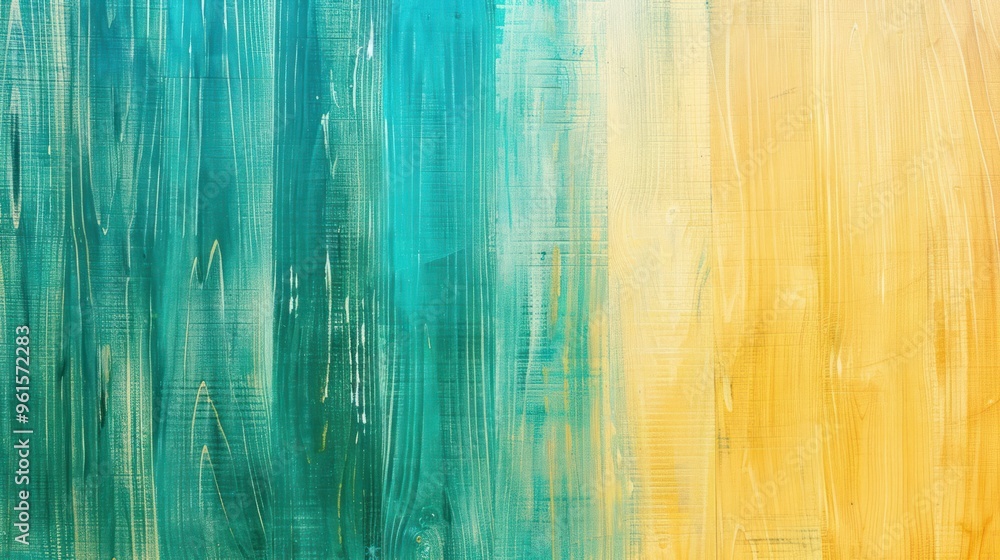 Fototapeta premium Teal and Yellow Wood Texture.