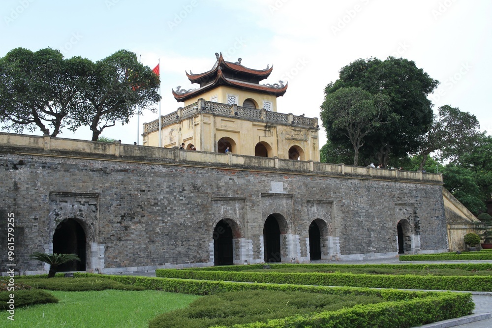 Angled View of Thang Long Imperial Citadel in Hanoi, Vietnam Angled View of Thang Long Imperial Citadel in Hanoi, Vietnam