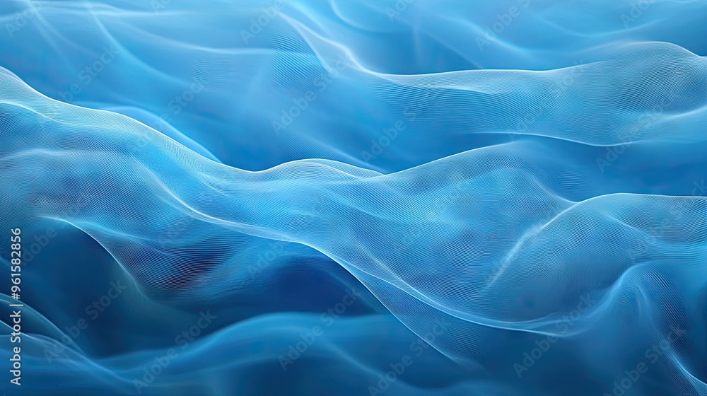 Abstract blue background with soft, flowing wave patterns creating a sense of calm and tranquility. Perfect for digital designs or presentations. Abstract blue background with soft, flowing wave patterns creating a sense of calm and tranquility. Perfect for digital designs or presentations.