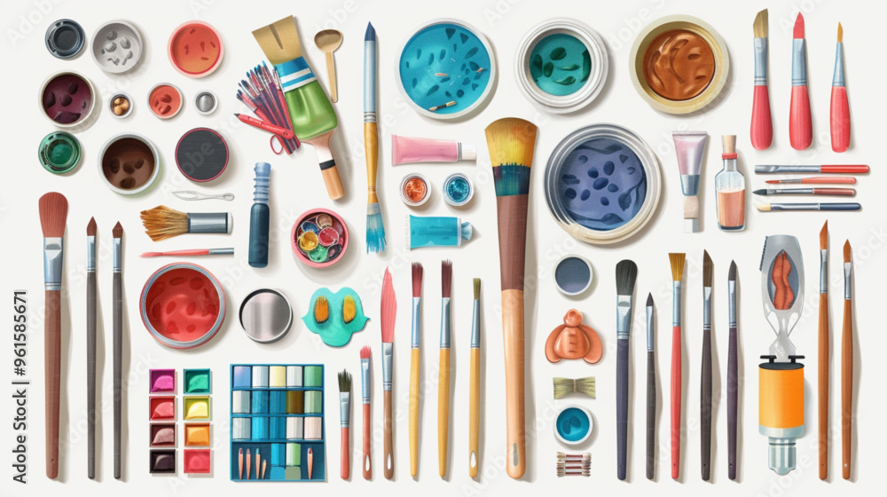 Fototapeta premium set of brushes