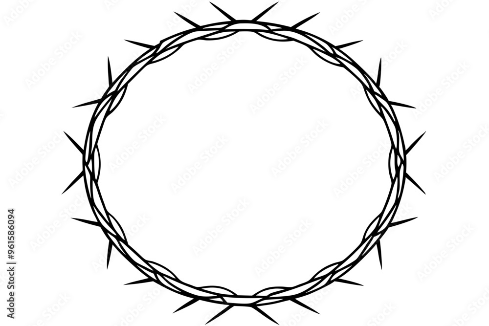 black crown of thorns vector, Crown of thorns icon, Religion symbol vector illustration.
black crown of thorns vector, Crown of thorns icon, Religion symbol vector illustration.