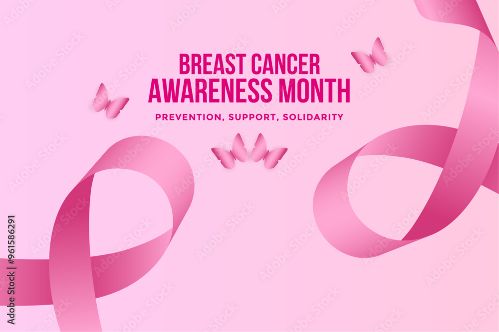 Gradient breast cancer awareness month background Gradient breast cancer awareness month background