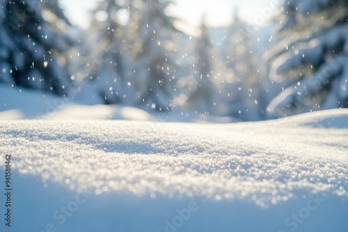 Wallpaper Mural A serene winter landscape featuring a close-up view of soft Torontodigital.ca
