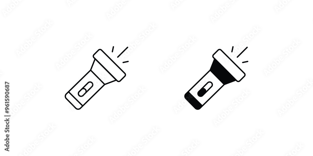flash light set icon with white background vector stock illustration flash light set icon with white background vector stock illustration