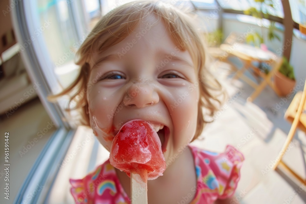 Happy young girl gentle expression and casual charm. Lovely girl adorable face reflects her cheerful and spirited nature. Kid's favorite moment is enjoying ice cream. Happy young girl gentle expression and casual charm. Lovely girl adorable face reflects her cheerful and spirited nature. Kid's favorite moment is enjoying ice cream.