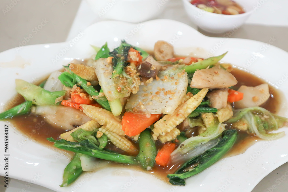 stir fried vegetable in oyster sauce or vegetable salad stir fried vegetable in oyster sauce or vegetable salad