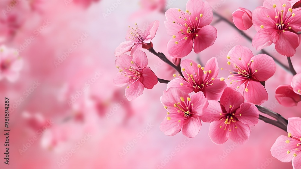 Fototapeta premium pink cherry blossom background