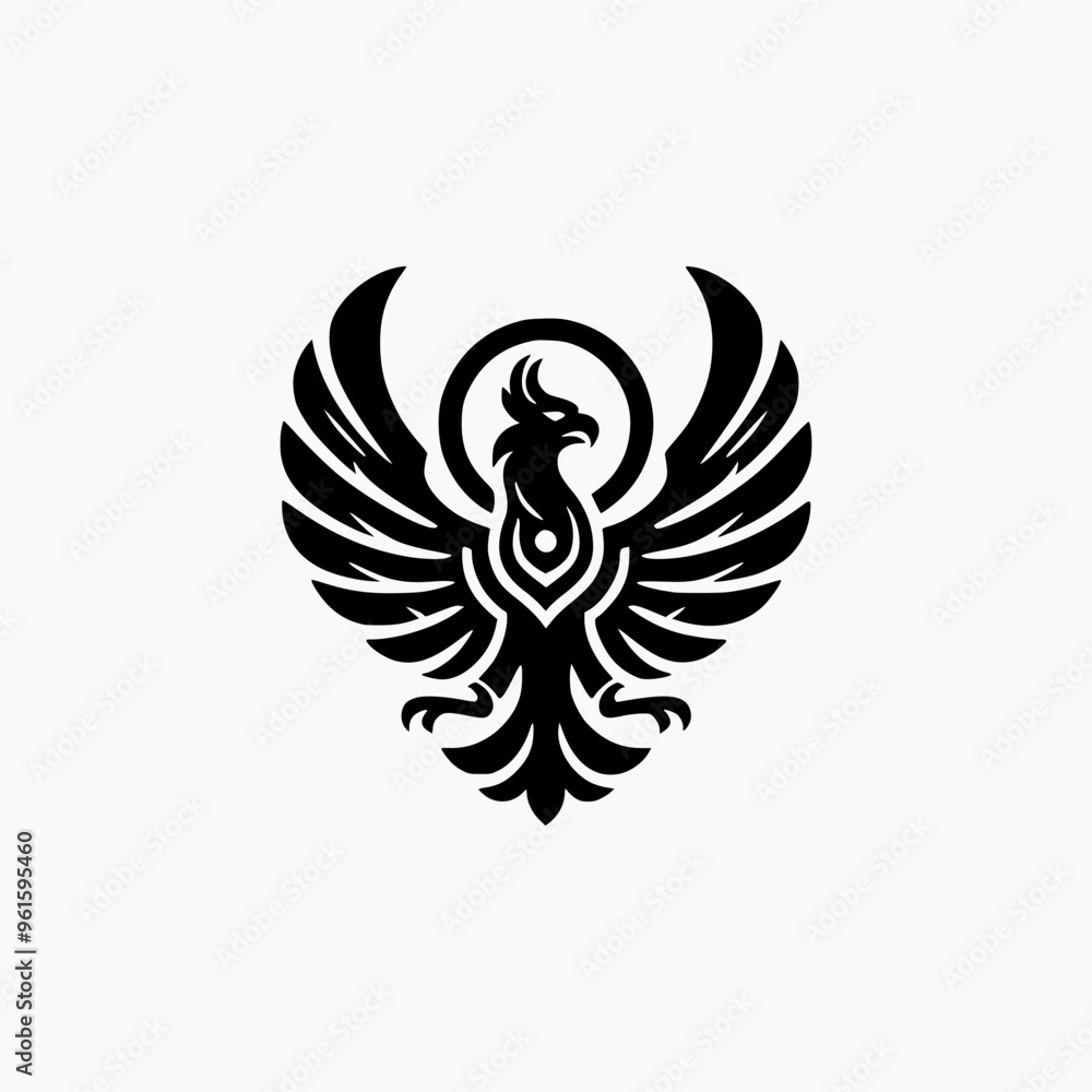 Obraz premium Garuda silhouette vector logo design