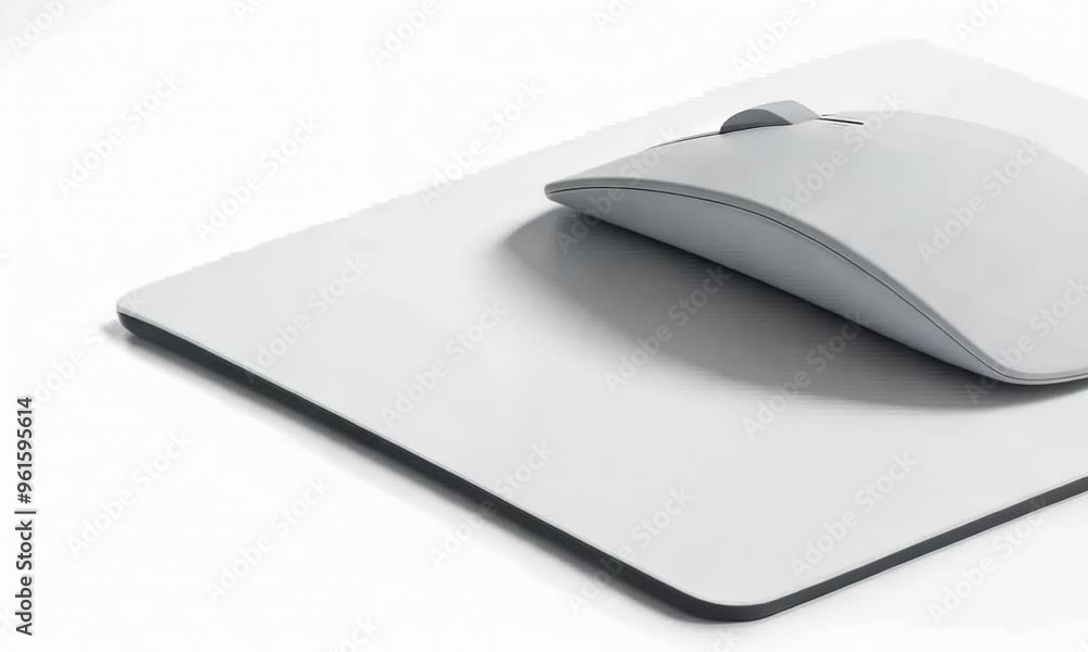Isolated white mouse pad on white background, Video Isolated white mouse pad on white background, Video