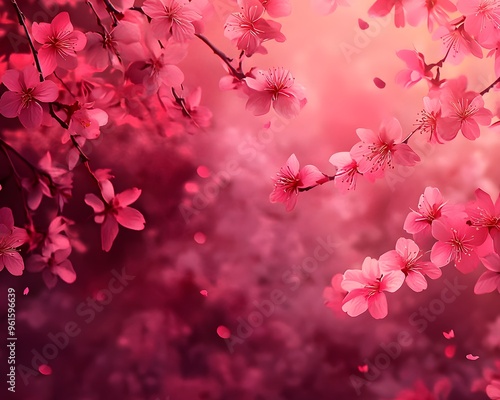 pink cherry blossom background