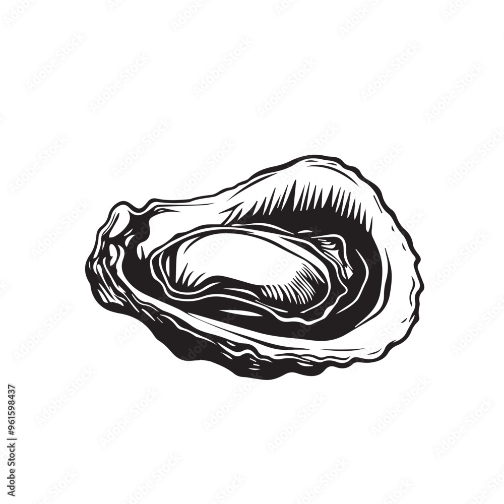 Oyster in cartoon, doodle style . Image for t-shirt, web, mobile apps and ui. Isolated 2d vector illustration in logo, icon, sketch style, Eps 10, black and white. AI Generative Oyster in cartoon, doodle style . Image for t-shirt, web, mobile apps and ui. Isolated 2d vector illustration in logo, icon, sketch style, Eps 10, black and white. AI Generative