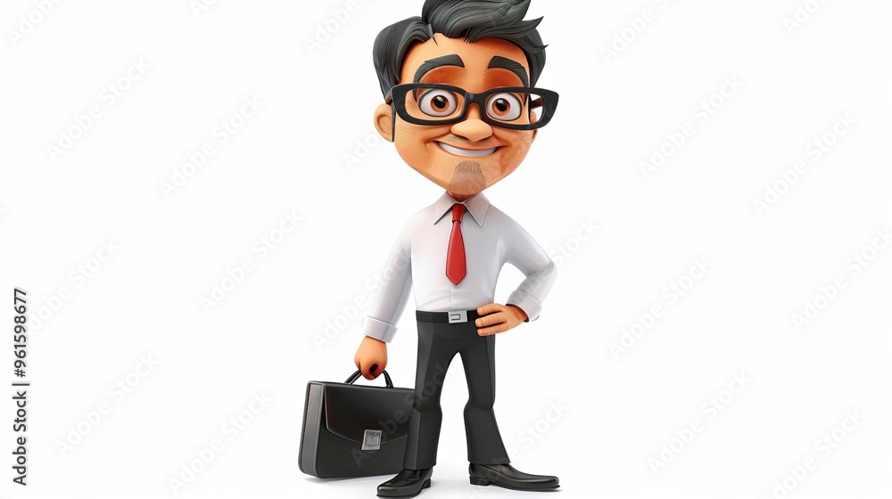 A cartoon business professional sitting at a desk, concentrating on important documents. Wearing a formal suit and tie, with a serious expression. Working on a big project and making plans. The cartoo A cartoon business professional sitting at a desk, concentrating on important documents. Wearing a formal suit and tie, with a serious expression. Working on a big project and making plans. The cartoo