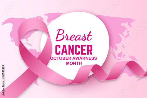 Gradient breast cancer awareness month background