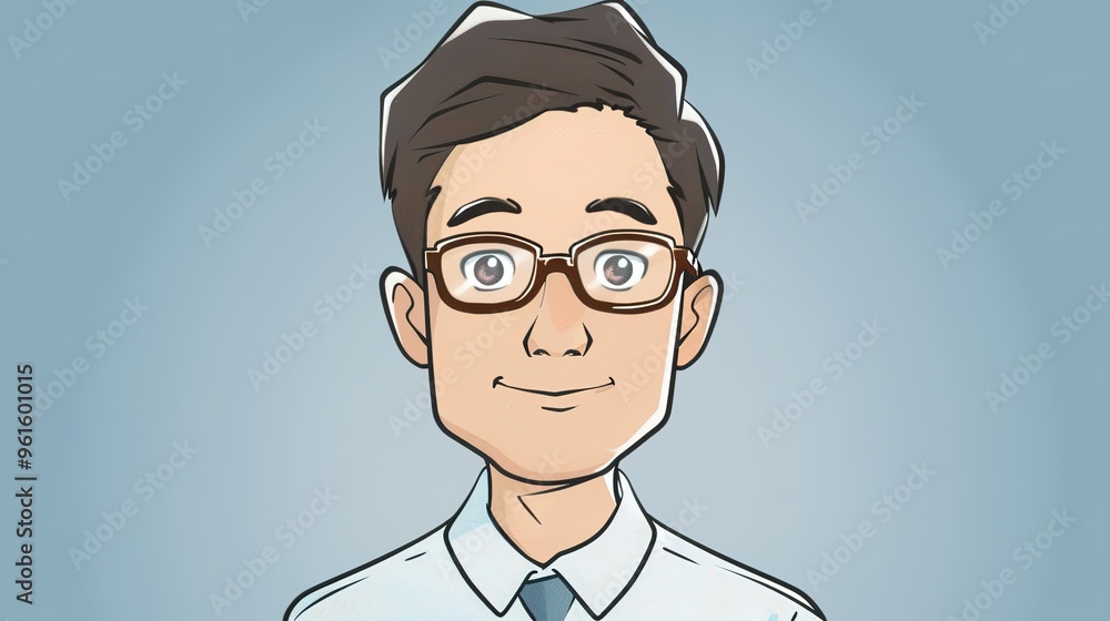 A cartoon business professional sitting at a desk, concentrating on important documents. Wearing a formal suit and tie, with a serious expression. Working on a big project and making plans. The cartoo A cartoon business professional sitting at a desk, concentrating on important documents. Wearing a formal suit and tie, with a serious expression. Working on a big project and making plans. The cartoo