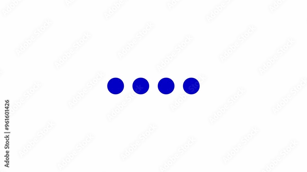 Moving jerky dots line loading animation. Webpage data upgrade animated element 2D abstract 4K video motion graphic on white background. Points conveyor loader download upload for web design