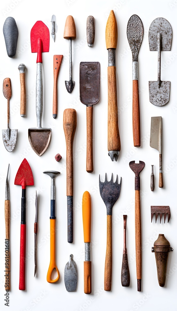 Illustration of Assorted Garden Tools Illustration of Assorted Garden Tools