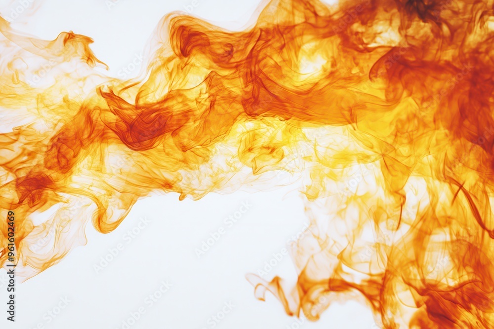 Bright orange and yellow flames rising upward Bright orange and yellow flames rising upward