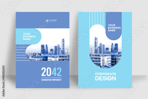 City Background Business Book Cover Design Template