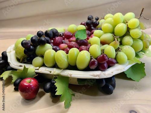 grapes and apples