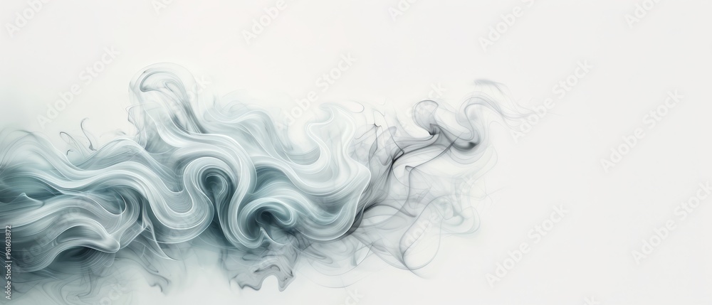 Fototapeta premium smoke emerging from cell phone back, against white background