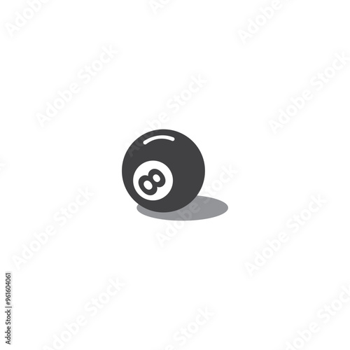 8 Ball icon. billiard ball icon vector illustration template