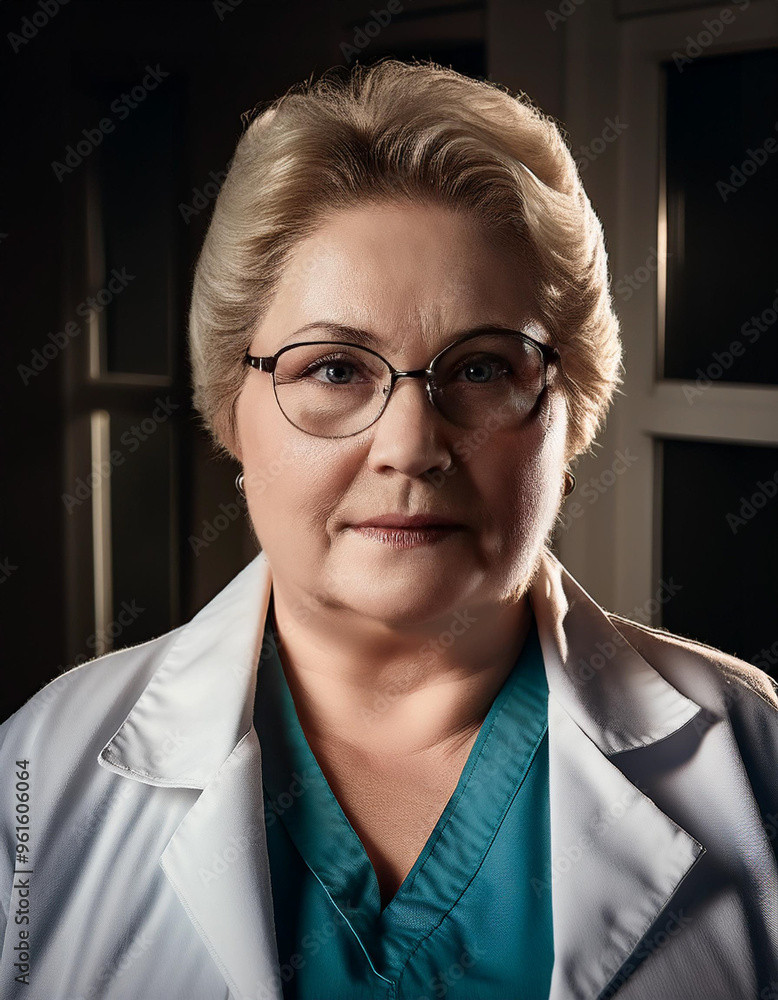 Portrait of a Woman Doctor in Lab Coat Portrait of a Woman Doctor in Lab Coat