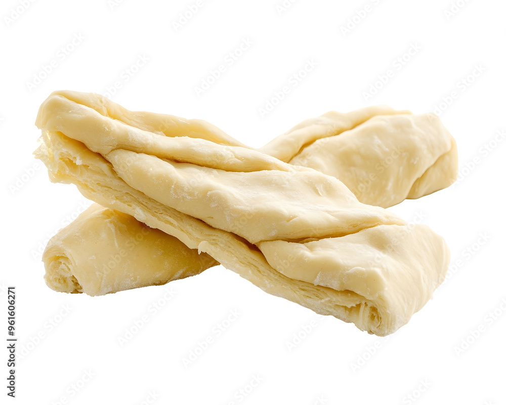Raw Puff Pastry Dough Ready for Baking, Isolated on a Transparent PNG Background Raw Puff Pastry Dough Ready for Baking, Isolated on a Transparent PNG Background