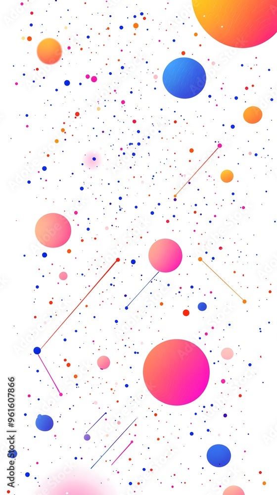 Abstract Background with Colorful Circles and Dots Illustration Abstract Background with Colorful Circles and Dots Illustration