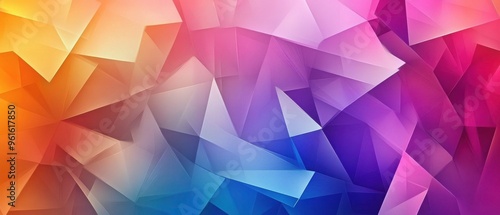 Design an abstract background with overlapping layers of translucent, multicolored polygons creating a sense of depth and complexity. Add subtle shadows and gradients for a polished look. 