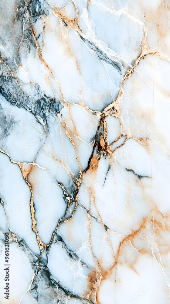 A detailed shot of a piece of marble with unique veins and patterns, set against a light background A detailed shot of a piece of marble with unique veins and patterns, set against a light background