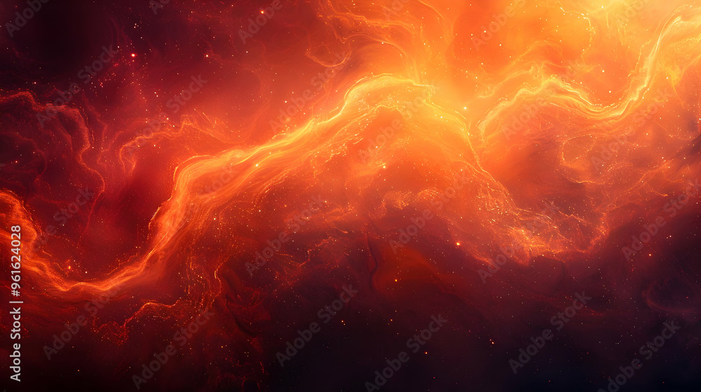 Abstract Background with Red and Orange Swirling Nebula Abstract Background with Red and Orange Swirling Nebula