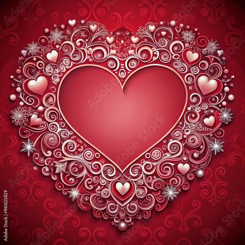 valentine background with hearts