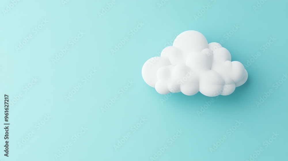 A soft, fluffy white cloud against a serene blue background, perfect for conveying tranquility and lightness in design. A soft, fluffy white cloud against a serene blue background, perfect for conveying tranquility and lightness in design.