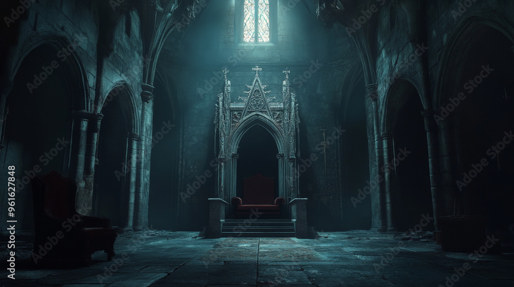 Halloween Eerie Throne Room in Gothic Castle
Halloween Eerie Throne Room in Gothic Castle