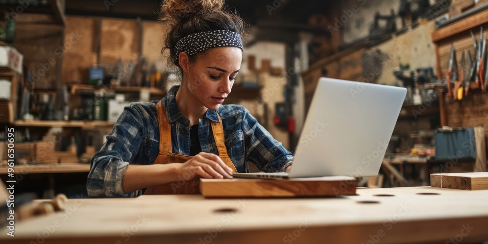 Obraz premium Craftswoman at Work