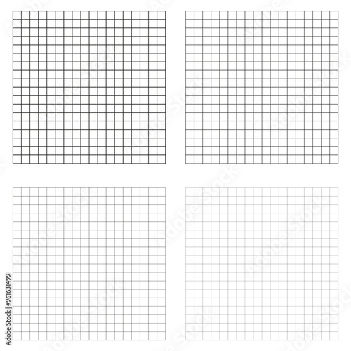 Grid square pattern. Geometric grid structure. Minimalistic black grid layout. White grid background.