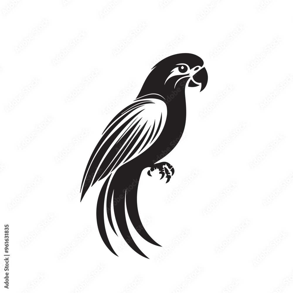 Parrot in cartoon, doodle style . Image for t-shirt, web, mobile apps and ui. Isolated 2d vector illustration in logo, icon, sketch style, Eps 10, black and white. AI Generative Parrot in cartoon, doodle style . Image for t-shirt, web, mobile apps and ui. Isolated 2d vector illustration in logo, icon, sketch style, Eps 10, black and white. AI Generative