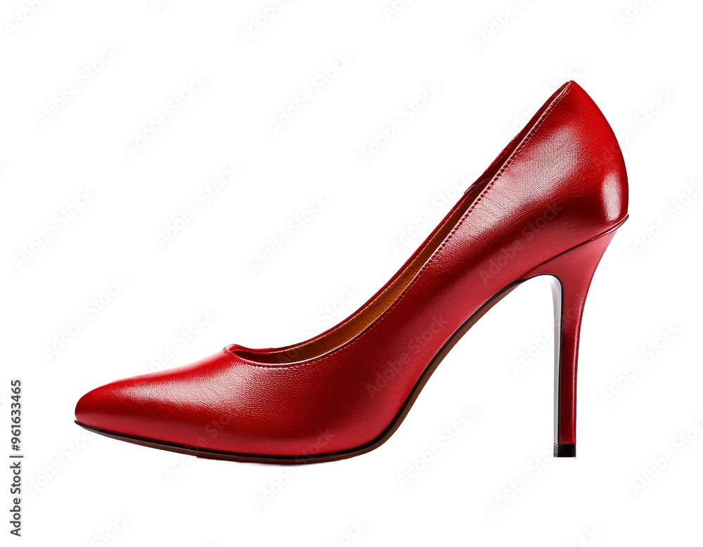 Red shoe with high heel Red shoe with high heel