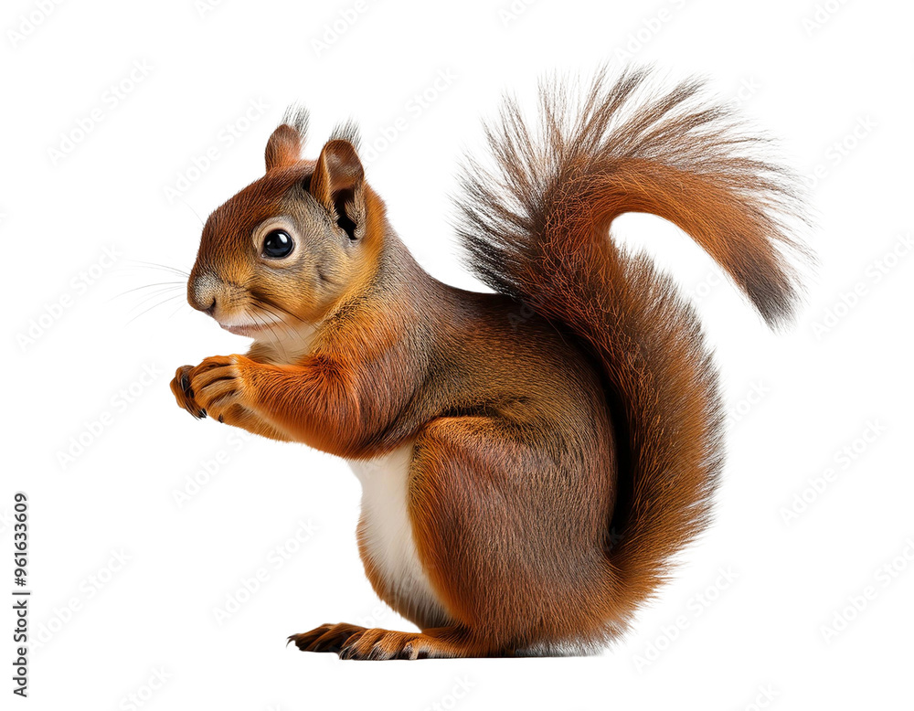 Obraz premium Squirrel isolated on transparent background