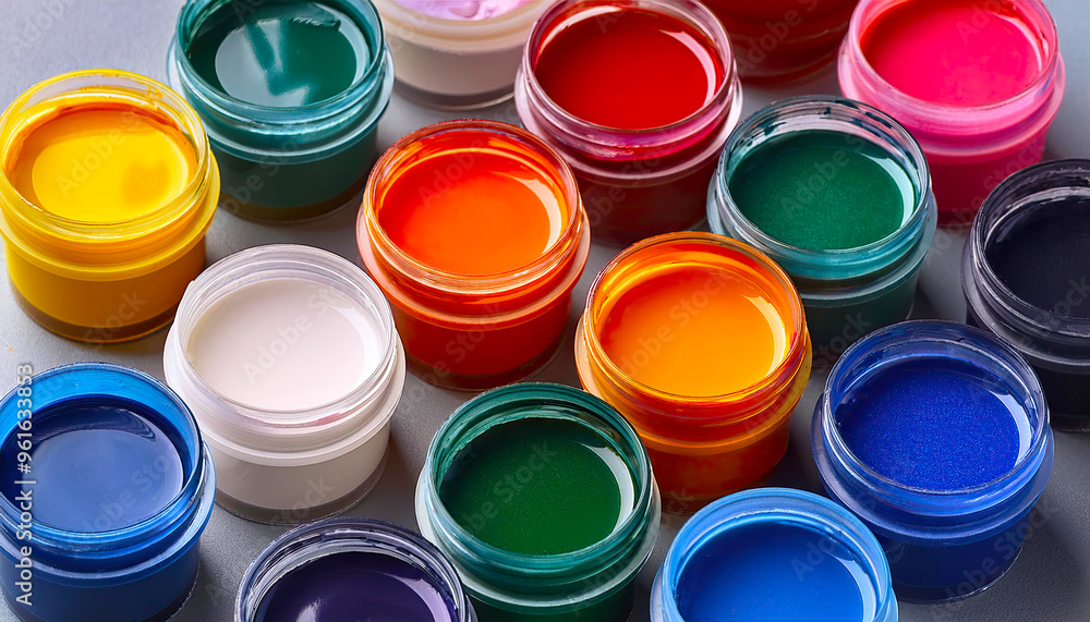 Gouache colors isolated on the background Gouache colors isolated on the background