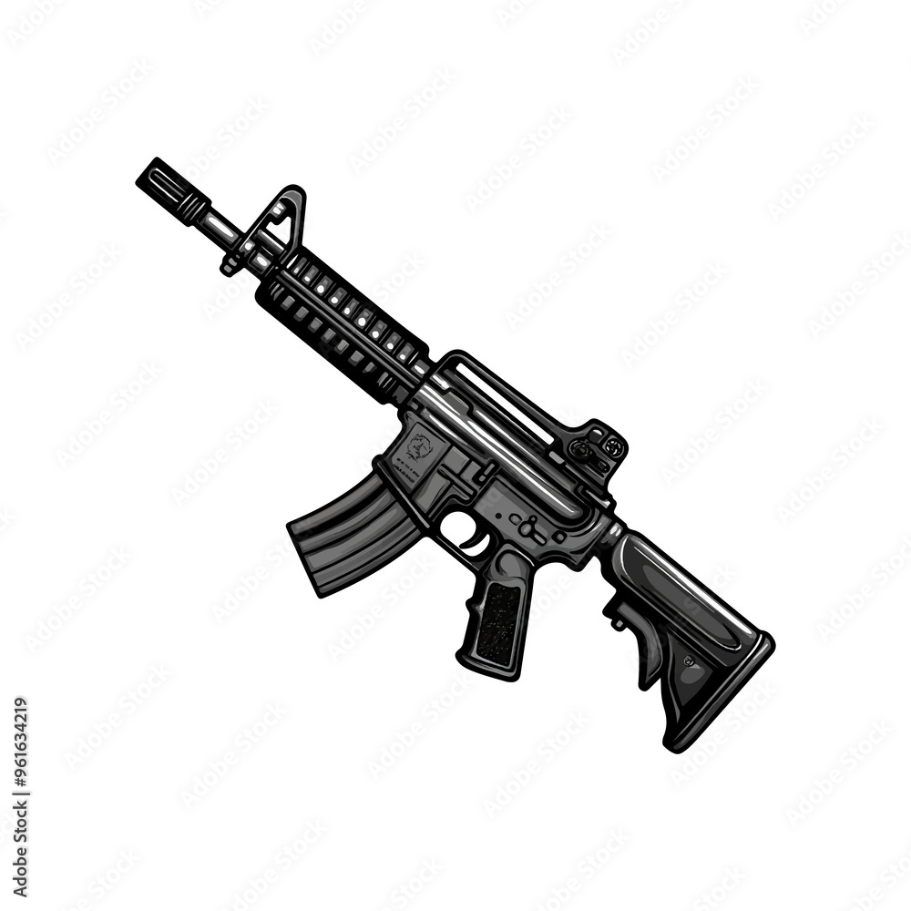 illustration of rifle with a transparent background illustration of rifle with a transparent background