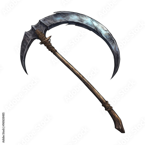 Death Scythe Isolated on a Transparent Background