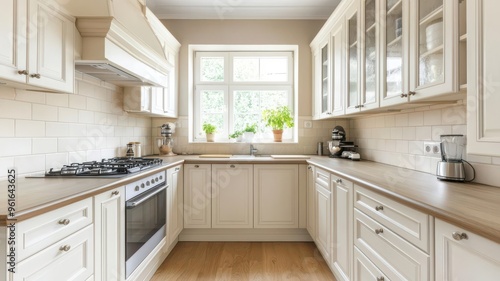 Wiping down the inside of kitchen cabinets, removing dust and crumbs