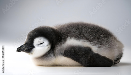 sleeping baby penguin photo