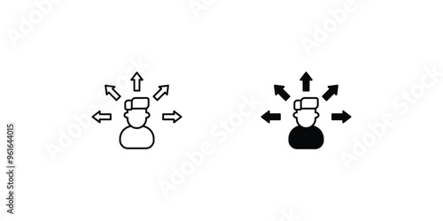 abilities set icon with white background vector stock illustration