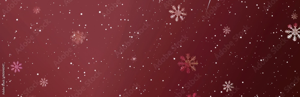 A red background with a pattern of snowflakes in shades of dark pink and maroon, creating an elegant winter-themed design. A red background with a pattern of snowflakes in shades of dark pink and maroon, creating an elegant winter-themed design.
