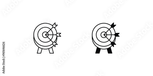 goal set icon with white background vector stock illustration