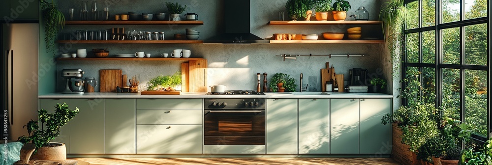 Modern Kitchen Design with Industrial Aesthetic